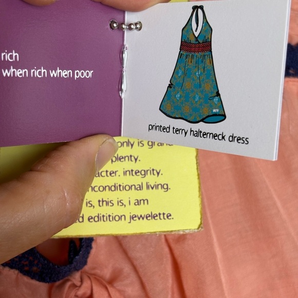 NWT Anthro Peach Sleeveless Top with Navy Floral Embroidery - Picture 7 of 16